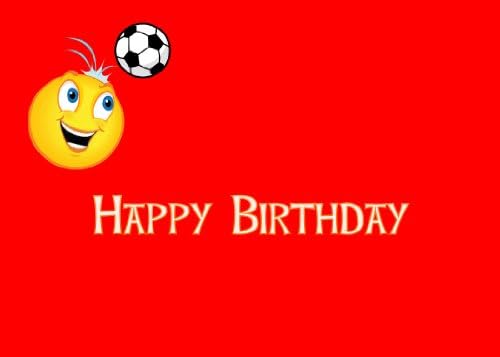 Football Smiley. A great birthday card for soccer fans.