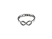 Chengxun Best Friends Forever Infinity Ring Cubic Zirconia (Silver)