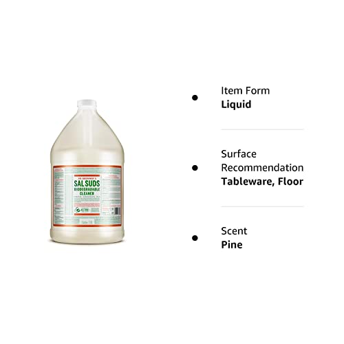 Dr. Bronner's Sal Suds Biodegradable Cleaner (1 Gallon) AllPurpose Pine Cleaner for Floors