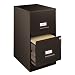 Office Dimensions 18" Deep 2 Drawer Premier Height File Cabinet, Black