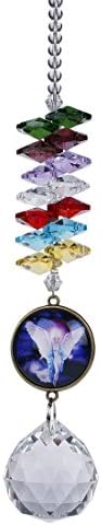 MISHIN Clear Crystal Ball Prism Guardian Angel Octagon Beads Cascade Rainbow Maker Suncatcher Hanging Ornaments