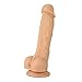 Naughty Realistic Silicone Dildo with Suction Cup, Adult Sex Toy, Slim, Beginner, Flesh, 7.5