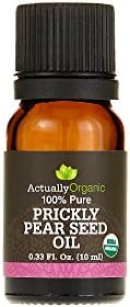 ActuallyOrganic 100% Pure and Natural Prickly Pear Seed Oil for Anti-Aging and Facial Moisturizing