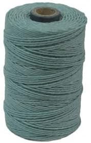 Waxed Irish Linen-Turquoise. Sold per 50 gram spool - approx. 90 - 100 yards of 4-ply