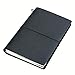 Collasaro Leather Journal Refillable Notebook with Plain Inserts Card Holder and Zipper Pouch