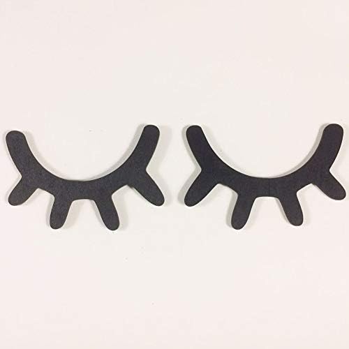 MOMEY 2Pcs Craft Wooden 3D Wall Sticker Cute Eyelash Home Decoration