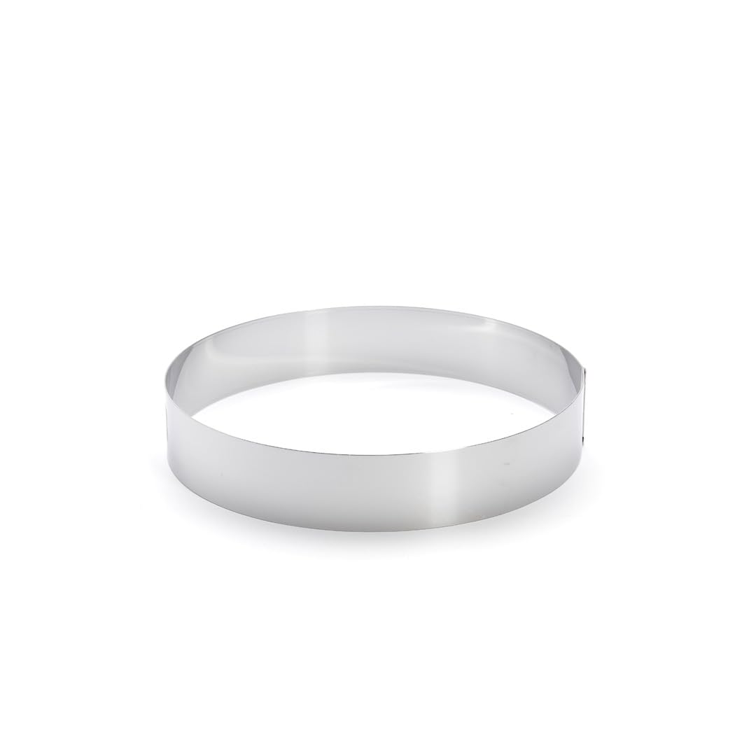 De Buyer 3989.24 Stainless Steel Round Ring, 4.5 cm High, 24 cm Diameter