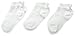 Jefferies Socks Girls 2-6X Seamless Pom Ped 3 Pair Pack Socks, White/White, Small