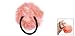 Women Salmon Pink Pom Pom Decor Stretchy Band Hair Tie Ponytail Hairband