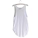 HugeStore Summer Sleeveless Casual Tank Tops Vest T-Shirt Blouse for Women Ladies White