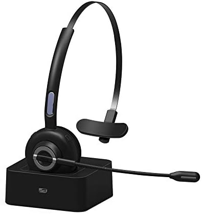 Bluetooth ヘッドセット 片耳 ワイヤレス ハンズフリー 通話 音楽 長時間使用 オンライン Web Skype 会議 在宅勤務 トラック運転手 コールセンター ビデオチャット Android Iphone Pc Ps5 対応 M97