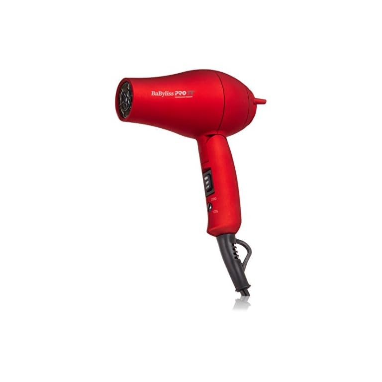 BaBylissPRO-Tourmaline-Titanium-Travel-Dryer Babyliss Pro TT Tourmaline Titanium Travel Dryer, Red