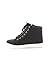 Soho Shoes New Women's Quilted Zipper High Top Lace Up Sneaker