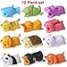 Papaproduct Cute Animal Smartphone Accessories (12-Pack) USB Cable Chomper Bite Buddies | Colorful, Fun, Anime Style Cord Protectors Kids, Teens, and Adults Universal Cellphone Use