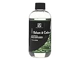 Hosley Premium Balsam & Cedar Wood Highly Scented Reed Diffusers Refill Oil 230ml. Perfect for Everyday Use, Wedding, Events, Aromatherapy, Spa, Reiki, Meditation, Bathroom Setting O4