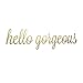 Hello Gorgeous Quote Mirror Decal Quotes Vinyl Wall Decals Bathroom Wall Sticker Home Decor (Hello Gorgeous Gold) primary