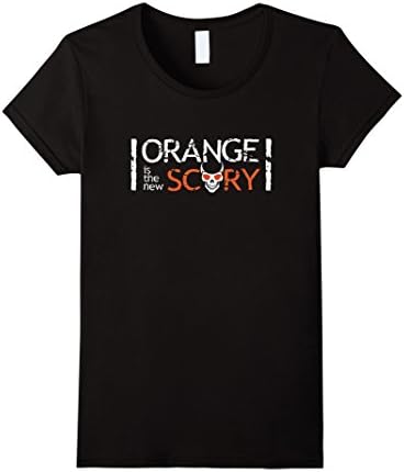 Womens Orange is the new scary|Funny Cool Halloween T-shirt Costume Medium Black
