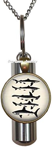 Ni36uo0qitian0ozaap Shark Cremation URN Necklace,Shark Jewelry,Shark URN Charm,Shark URN,Nautical URN,Shark Gift,Shark,TAP346