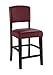 Linon FBA_ Monaco Stool, 24-Inch, Dark Red, 17.75