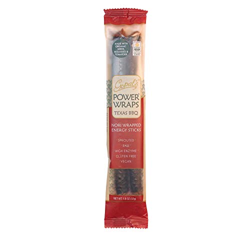 Gopal's Texas BBQ Power Wraps, Vegan and Gluten-Free Nori-Wrapped Energy Snack , Raw and USDA Certified Organic Food Energy Sticks 1.8 Ounces (Pack of 24) - Thumbnail 5