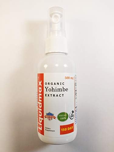 Organic Yohimbe Bark Extract 500 mg — 150 Day Supply — Premium Liquid Spray. Naturally Supports Weight Loss & Performance Enhancer + Fat Burner + Metabolism & Energy Booster