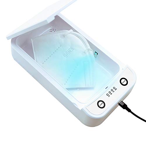 UV Cell Phone Sterilizer UV Disinfection Box Household Sterilizer Box UV Handy Sterilisator Aromatherapy Functional Disinfector (White)