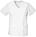 Cherokee Women's Professional Whites Embroidered Mock Wrap Tunic Solid Scrub Top