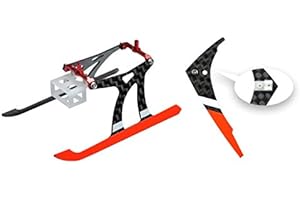 MICROHELI Aluminum/Carbon Fiber Landing Gear w/Fin (RD) - Blade Nano CPX/CPS / S2 / S3