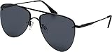 Le Specs Women's The Prince Sunglasses, Matte Black/Smoke Mono, One Size
