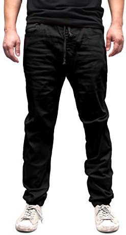Americano Men's Drop Crotch Jogger Twill Pants