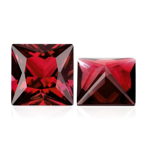 Lab-Grown Ruby, Princess Cut Loose Stone, For Jewelry DIY Making, Earrings, Necklaces, Bracelets, Rings
