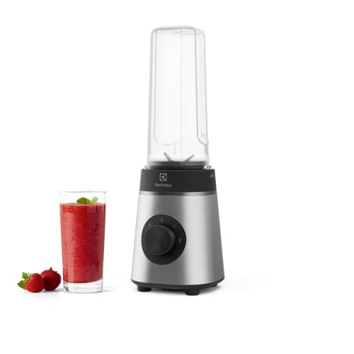 Electrolux Create 4 Blender E4SB1-4ST, Sports Blender, Take-away Bottle Included, Two Speed, Pulse Function, TruFlow Blade, Compact Size, 0.92 Liter Jug, 350 W, Stainless Steel