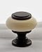 DIY Decor Hub - 10 pcs Oil-Rubbed Bronze with Beige Ceramic Round Cabinet Knobs for Dressers, Cabinets & Drawers