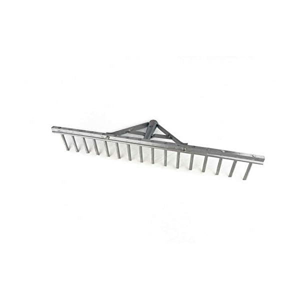 Rekord Aluminium Rechen leicht mit 16 Zinken Breite 62 cm - ohne Stiel, Rechen, Gartenrechen, Laubrechen, Harke