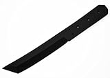 Whole Earth Supply 1095 High Carbon Steel Traditional Tanto Knife Blank Blade Hunting Skinning Skinner 1095HC Black Powder Coated