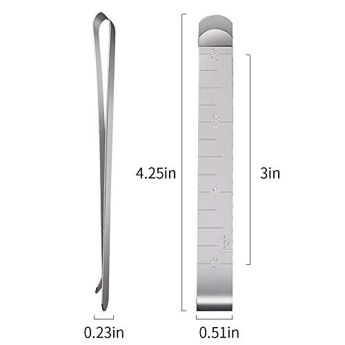 Sewing Clips Set of 15 Stainless Steel Hemming Clips 3 Inches Measurement Ruler Quilting Supplies for Wonder Clips, Pinning and Marking Accessories - Thumbnail 2