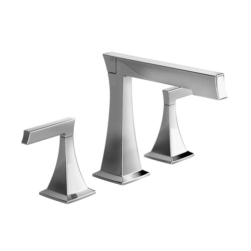 JADO Polished Brass Widespread Faucet, Widespread Polished Brass JADO