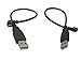 (2-Pack SinLoon USB 2.0 Male to Mini-B Male Extension Cable,Mini-B Male Left & Right Angled 90 Degree for Car GPS MP3 / MP4 / DV/Digital Camera/Smartphone/Tablet Digital Hard Disk (Mini-B,L-R)
