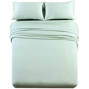 Abripedic Solid 600-Thread-Count, 100-Percent Tencel Lyocell, 4PC Split Top-King Sheets Set for Adjustable Beds, Sea