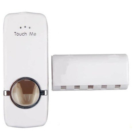 Automatic "Touch Me" Toothpaste Dispenser and Holder Set Wall Mount