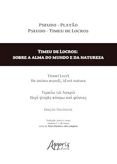 Livro Timeu de Locros: Sobre Alma do Mundo e da Natureza