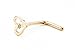 Inspiration Dezigns Dainty Heart Icon L-Shaped Nose Ring 20G Surgical Steel (Rose Gold)