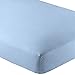 Fitted Bottom Sheet Premium 1800 Ultra-Soft Wrinkle Resistant Microfiber, Hypoallergenic, Deep Pocket (Queen, Light Blue)