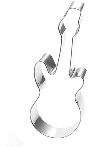 CXFashion Guitar Stainless Steel Cookie Cutter for Christmas,Music Instrument Biscuit Fondant (Style3)