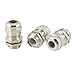 uxcell Stainless Steel PG7 3.0-6.5mm Waterproof Connector Cable Gland 3 Pcs