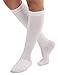 ABSOLUTE SUPPORT Made in USA - Mens Compression Socks for Circulation 20-30mmHg - Opaque Graduated Compression Stockings for Varicose Veins, Edema, Arthritis - White, Large - A104WH3
