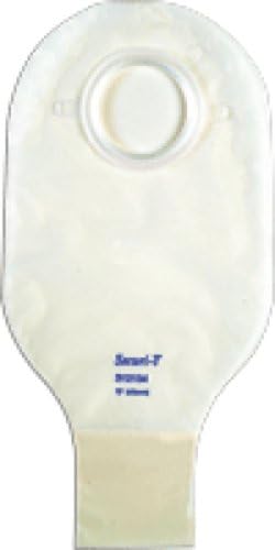Genairex Securi-T Two-piece Drainable Pouch with One Sided Comfort Panel and Tail Closure 1-1/4" Flange, 12" L, Transparent, 4" Collar (Box of 10 Each)