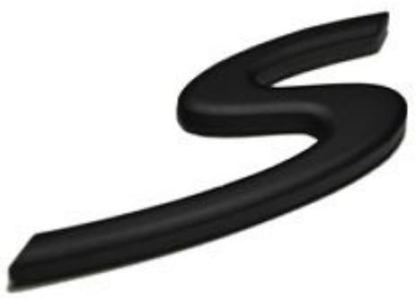 Exotic Store "S" Letter Rear Lid Trunk Boot Emblem Badge For Porsche 911 Boxster Cayenne Panamera (Small Black for 2010+)