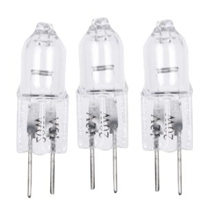 PACK OF 3 HQ - 20W G4 HALOGEN LAMP BULBS 2 PIN 12 VOLT 2000 HOUR LIFE