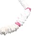 Green Nipa Hut Hawaiian White and Pink Square Cut Puka Shell Necklace with Lobster Lock